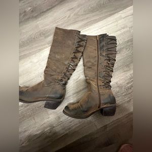 COPY - Lace back suede like boots